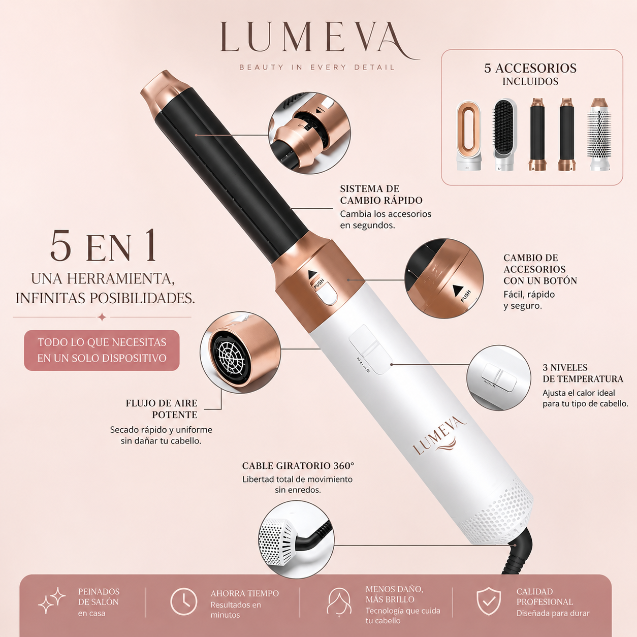 LUMEVA AirStyler Pro™ 5 en 1